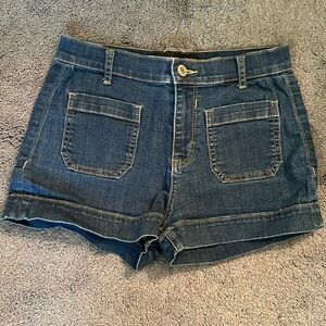 High waist jean shorts